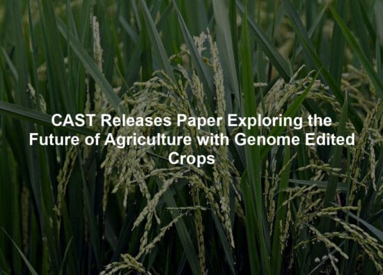 CAST Releases Paper Exploring the Future of Agriculture with Genome Edited Crops