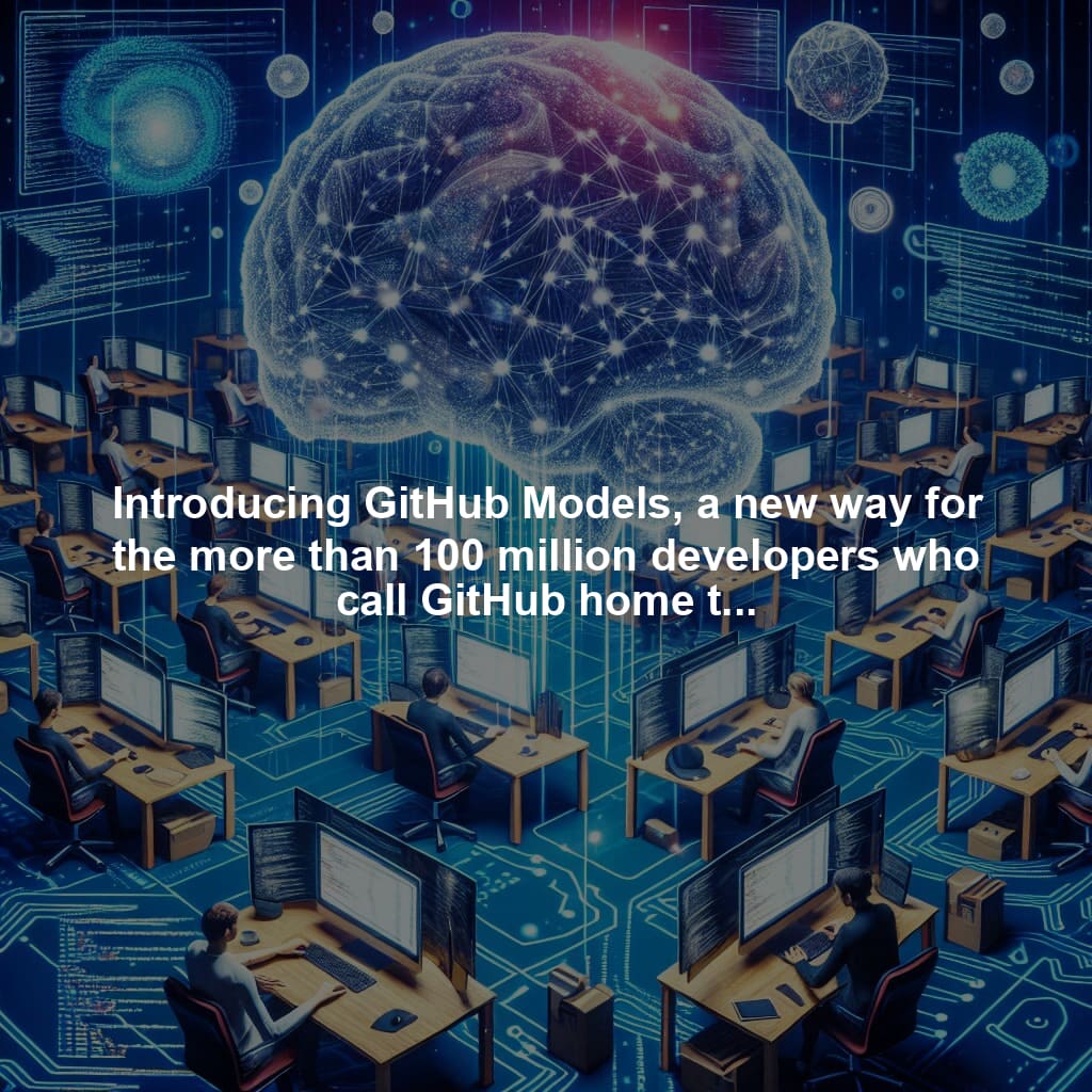 Introducing GitHub Models, a new way for the more than 100 million developers who call GitHub home to build with industry-leading AI models directly from their workflow.