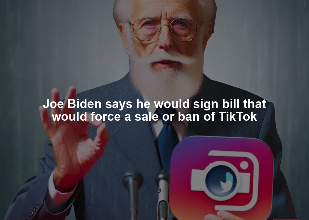 Joe Biden says he would sign bill that would force a sale or ban of TikTok