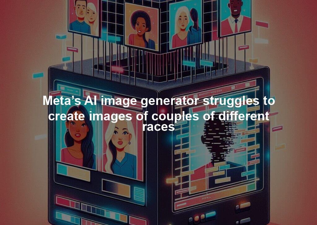 Meta’s AI image generator struggles to create images of couples of different races