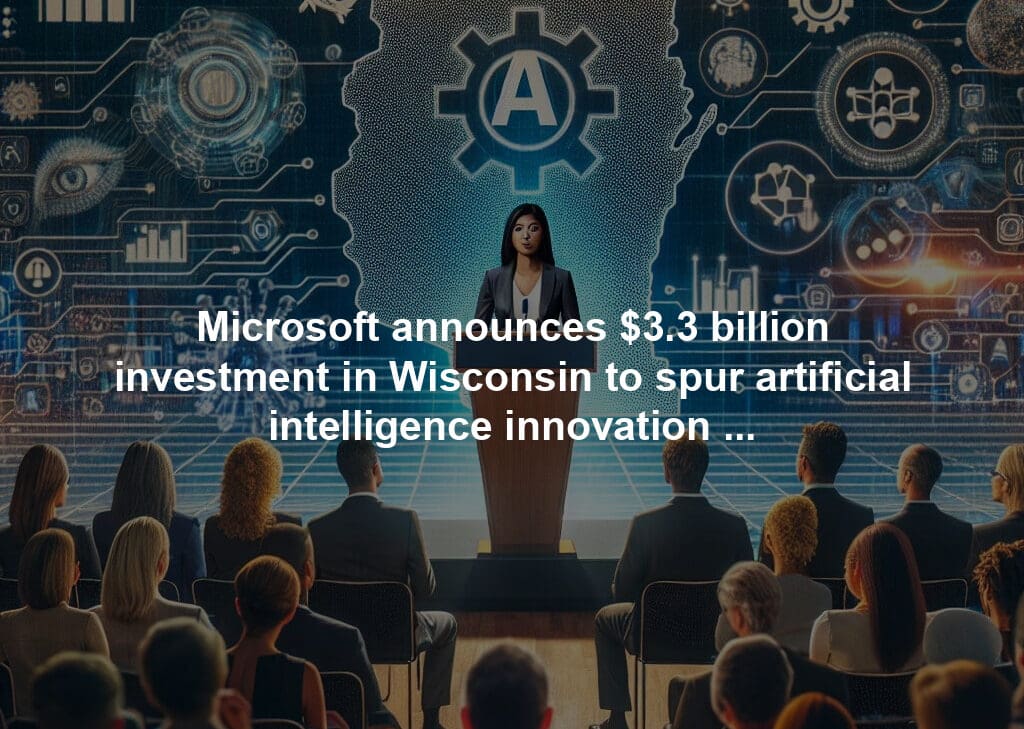 Microsoft announces $3.3 billion investment in Wisconsin to spur artificial intelligence innovation and economic growth