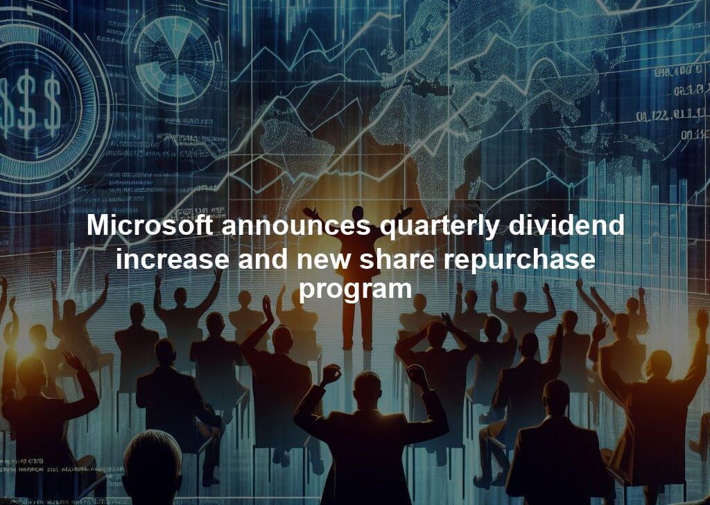 Microsoft announces quarterly dividend increase and new share repurchase program