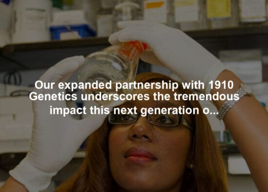 Our expanded partnership with 1910 Genetics underscores the tremendous impact this next generation of AI will have on accelerating discovery in the life sciences.