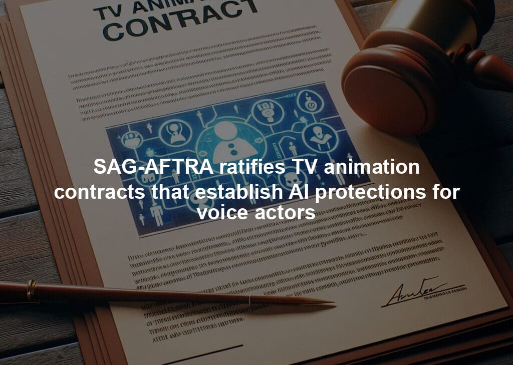 SAG-AFTRA ratifies TV animation contracts that establish AI protections for voice actors