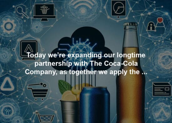 Today we’re expanding our longtime partnership with The Coca-Cola Company, as together we apply the power of the Microsoft Cloud and Copilot for Microsoft 365 to accelerate their AI transformation.