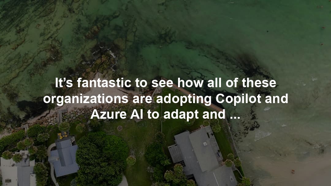 It’s fantastic to see how all of these organizations are adopting Copilot and Azure AI to adapt and thrive in this new age of AI. From Siemens, which is reducing downtime, to Providence, which is improving care quality and decreasing physicians’ administrative workloads, to the University of South Florida, which is alleviating the burden of time-consuming tasks for faculty and staff, organizations of every size, in every industry, are using AI as a new input to expand their output.