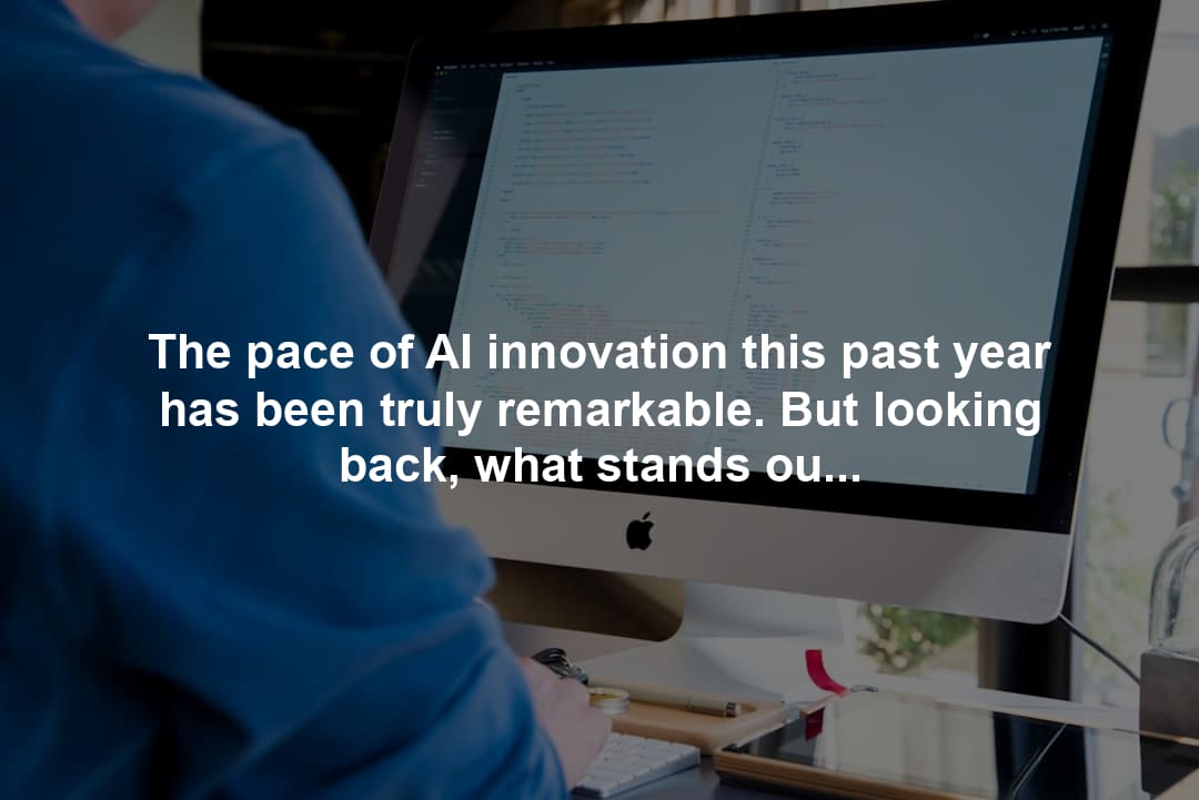 The pace of AI innovation this past year has been truly remarkable. But looking back, what stands out most is the incredible speed at which this technology has diffused, turning innovation into real impact—one person, one organization, one community at a time. And throughout 2024, I had the privilege of witnessing countless examples of this around the world.