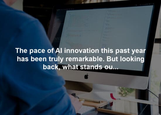 The pace of AI innovation this past year has been truly remarkable. But looking back, what stands out most is the incredible speed at which this technology has diffused, turning innovation into real impact—one person, one organization, one community at a time. And throughout 2024, I had the privilege of witnessing countless examples of this around the world.